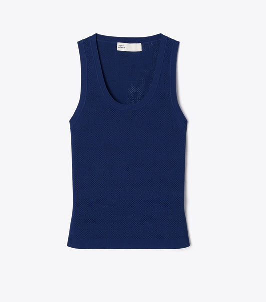 Tory Burch Best Seller - Pointelle Viscose Tank - Ocean