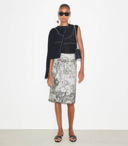 Tory Burch Deals - Cotton And Nylon Mesh Cardigan - Black