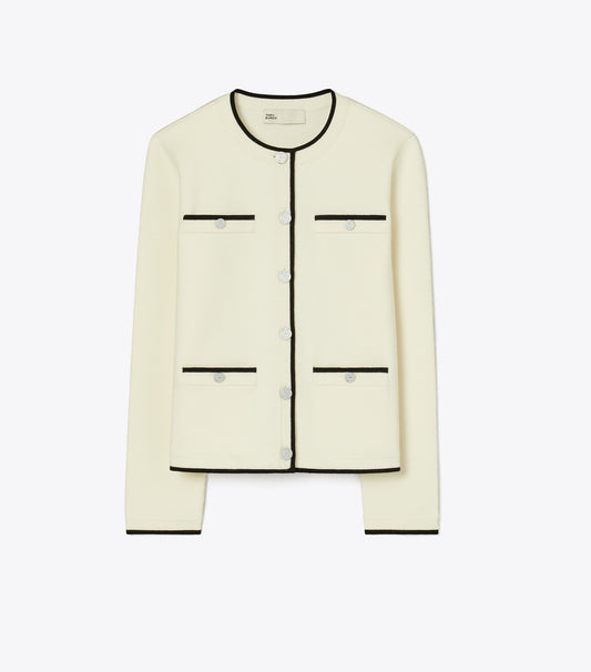 Tory Burch Exclusive - Kendra Wool Cardigan - New Ivory/ Black