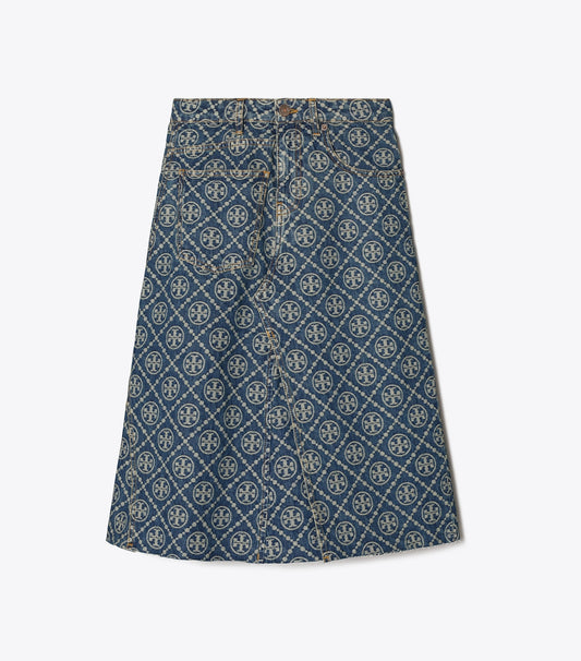 Tory Burch Premium - Deconstructed Denim Skirt - T-Monogram Vintage Wash