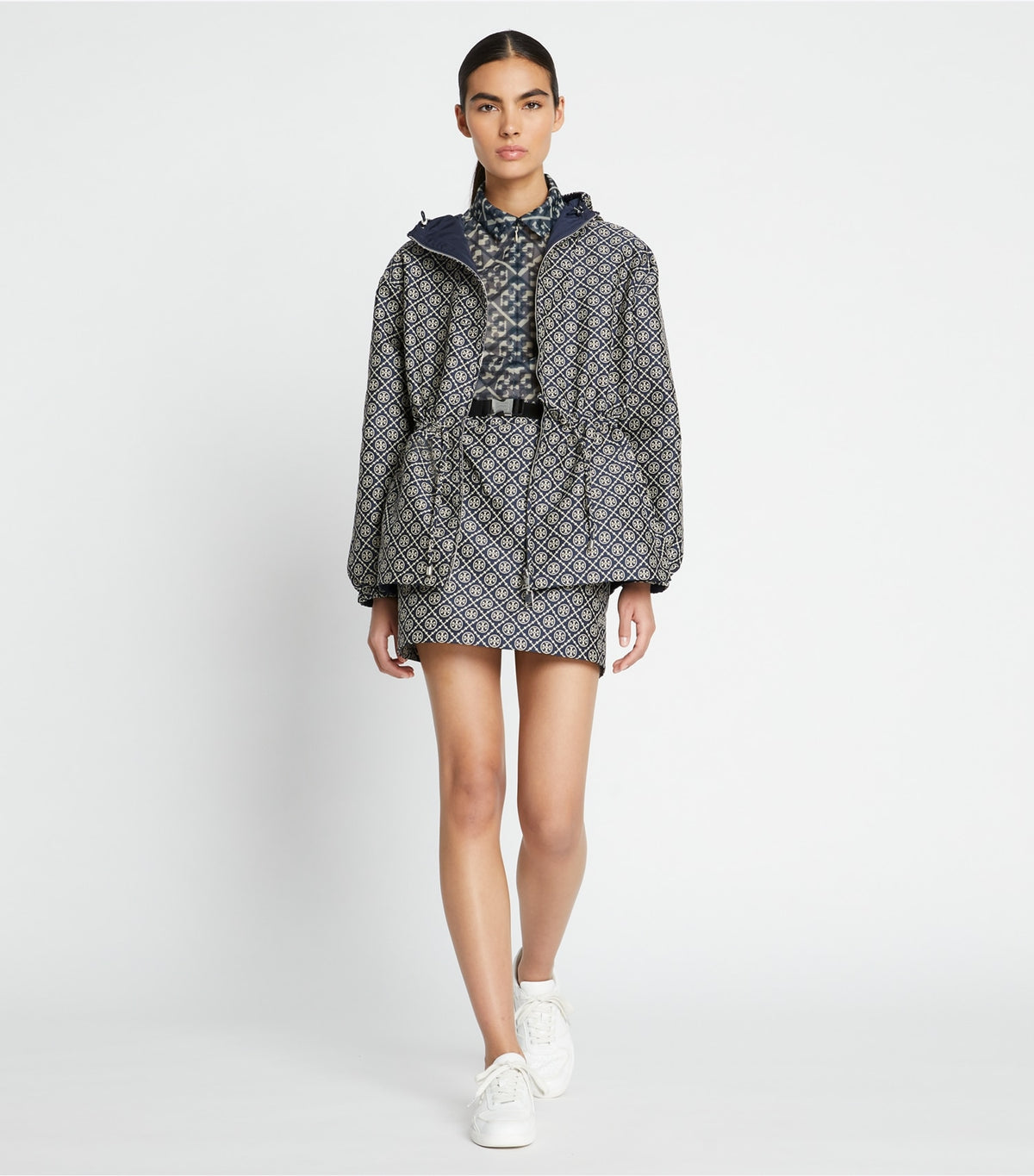 Tory Burch Best Seller - T Monogram Jacquard Anorak - Tory Navy T Monogram Small Sport