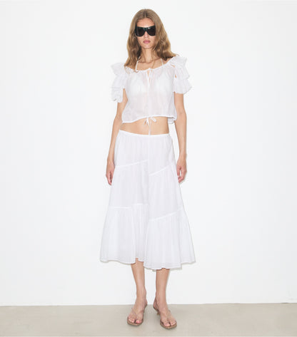Tory Burch Quality - Cotton Skirt - White
