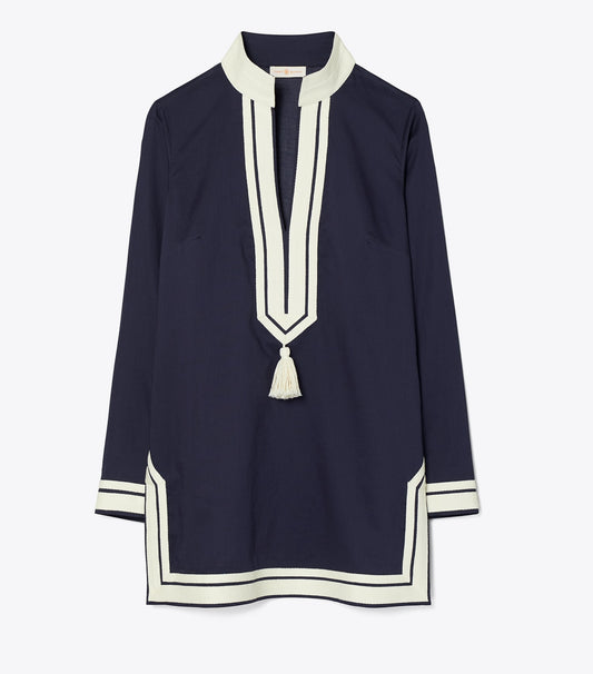 Tory Burch Discount - Cotton Tory Tunic - Tory Navy