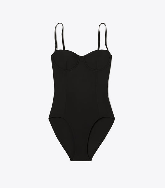 Tory Burch Latest - Balconette Swimsuit - Black