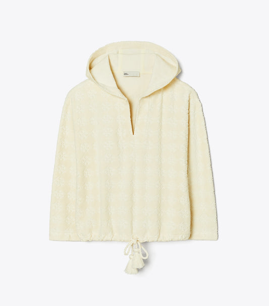 Tory Burch Best Seller - Terry Jacquard Logo Hoodie - New Ivory