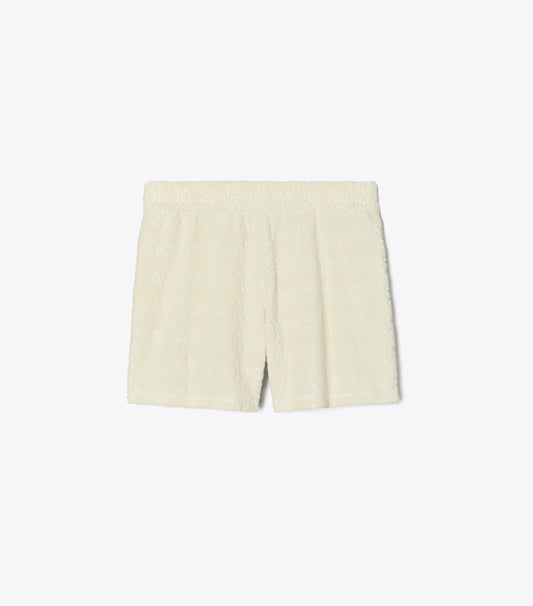 Tory Burch Customer Favorite - Terry Jacquard Logo Short - New Ivory