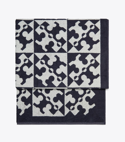 Tory Burch Value - Diagonal T Jacquard Towel - Navy