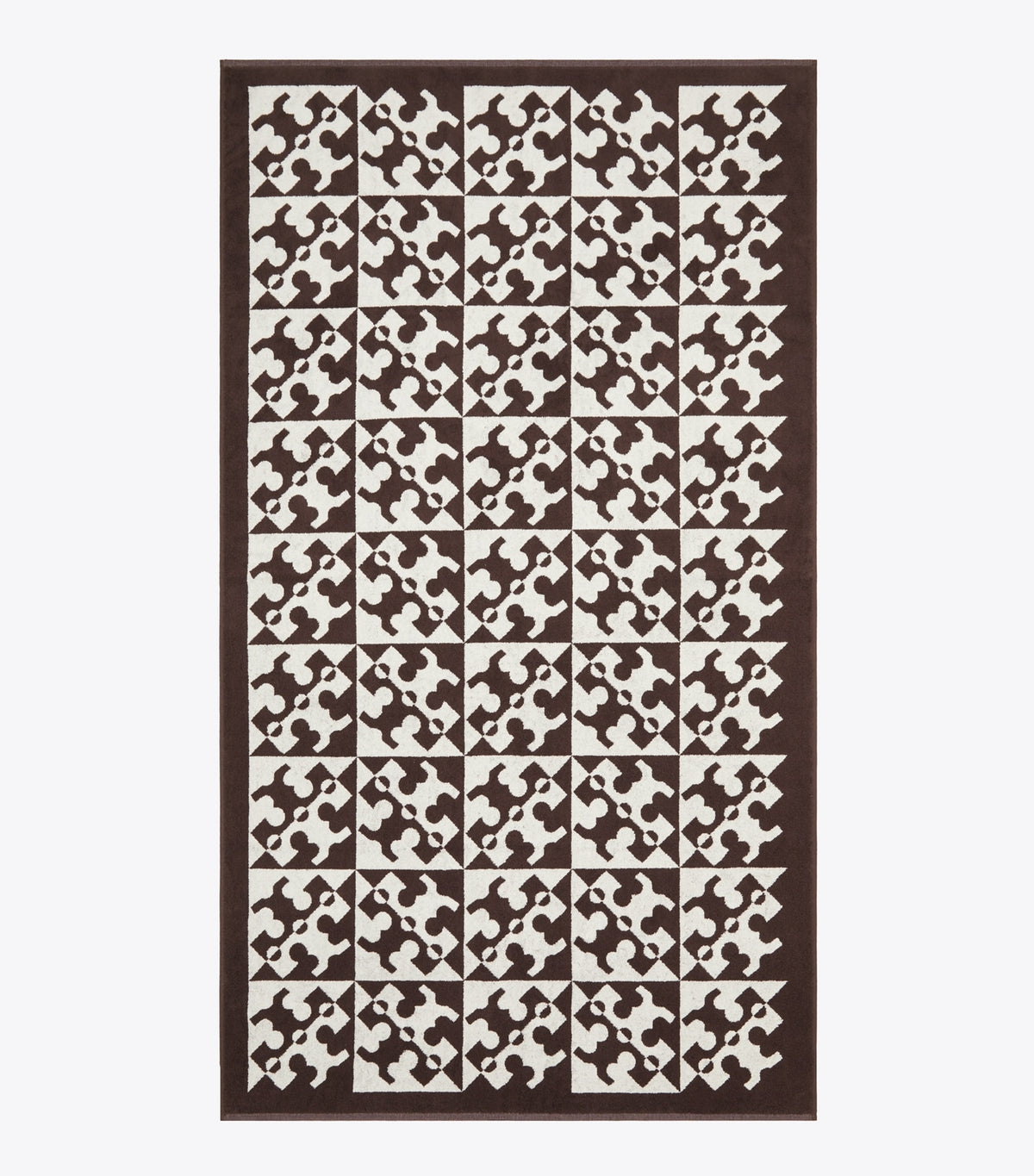 Tory Burch Sale - Diagonal T Jacquard Towel - Brown