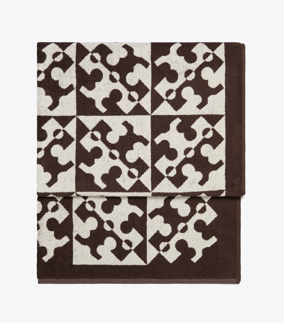 Tory Burch Sale - Diagonal T Jacquard Towel - Brown