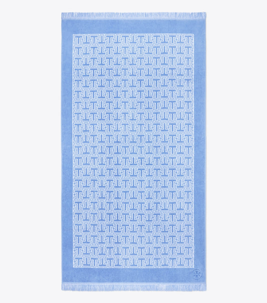 Tory Burch Latest - T-Tile Beach Towel - Blue Bird