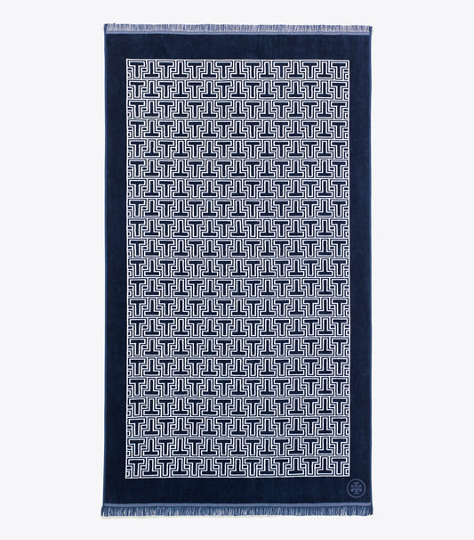 Tory Burch Everyday - T-Tile Beach Towel - Tory Navy/Ivory