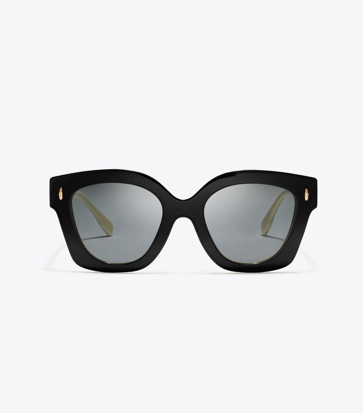Tory Burch Best Seller - Miller Square Sunglasses - Black/Ivory/Dark Grey