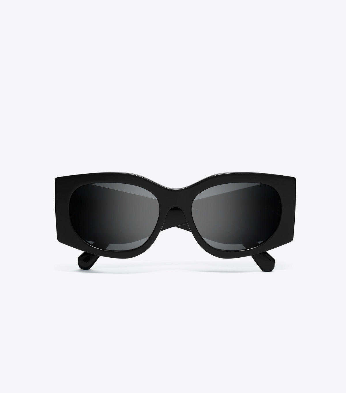 Tory Burch Smart Buy - Kira Rectangle Sunglasses - Black/Dark Grey