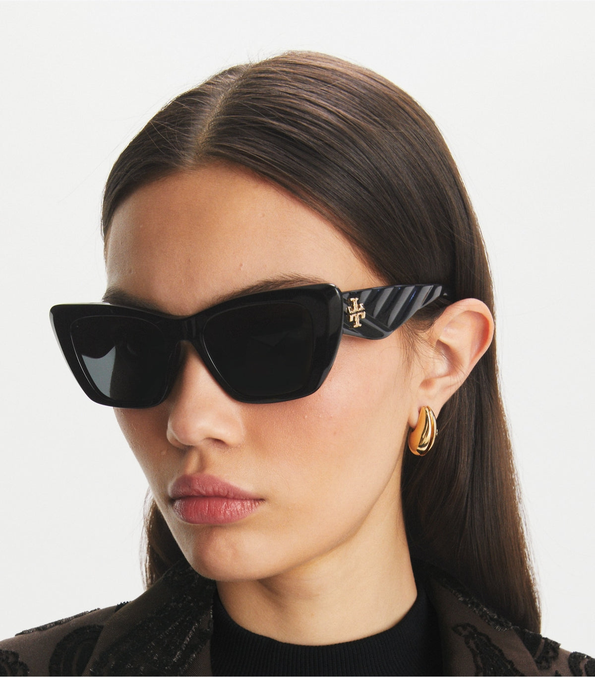 Tory Burch Great Value - Kira Cat-Eye Sunglasses - Dark Tortoise/Brown Polar