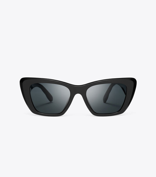 Tory Burch Best Seller - Kira Cat-Eye Sunglasses - Black/Dark Grey