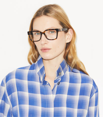 Tory Burch Best Price - Miller Square Eyeglasses - Dark Tortoise