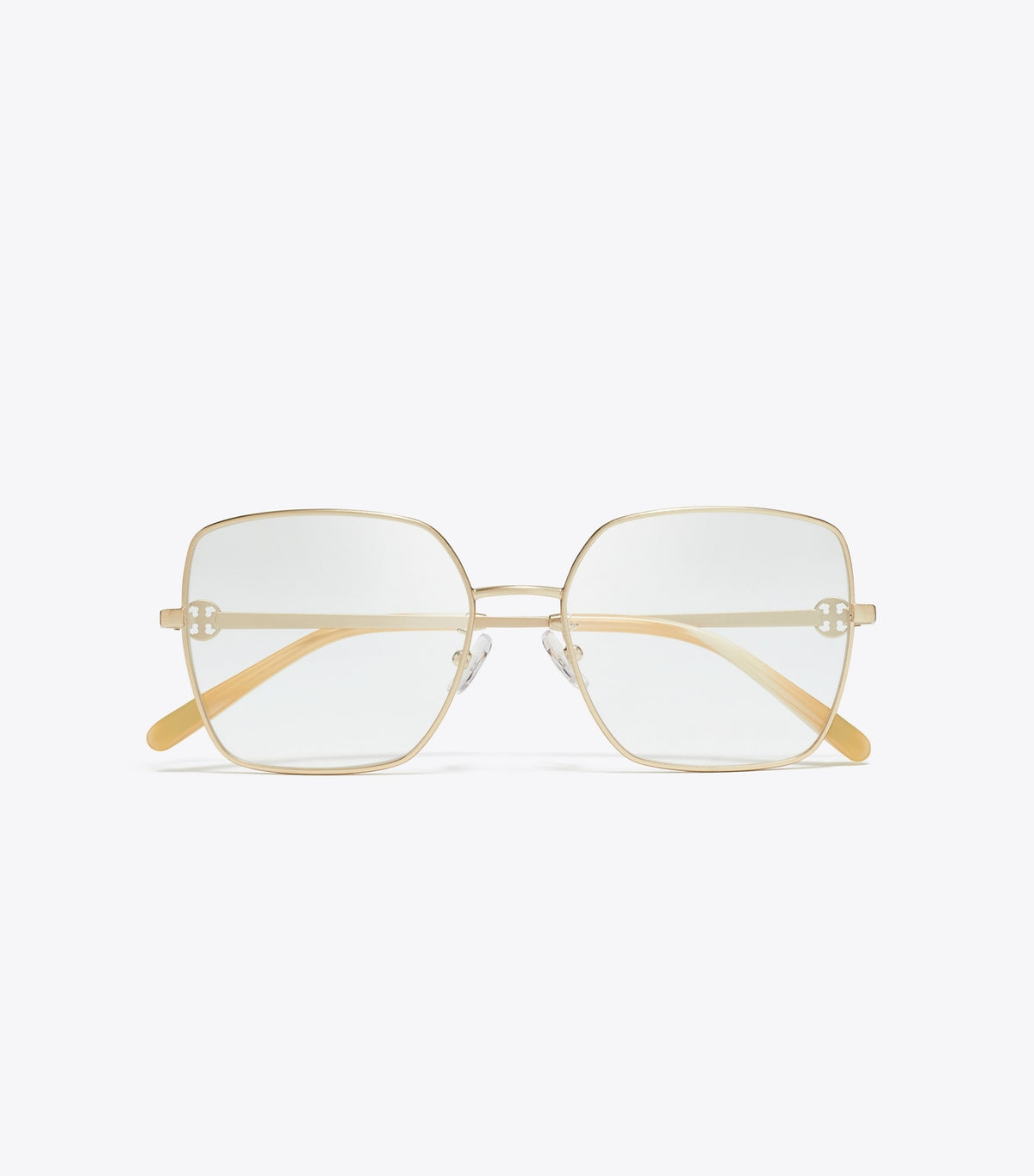Tory Burch Signature - Miller Metal Square Eyeglasses - Brushed Light Gold