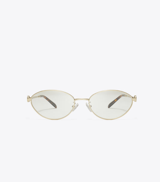 Tory Burch New - Miller Metal Oval Eyeglasses - Shiny Light Gold