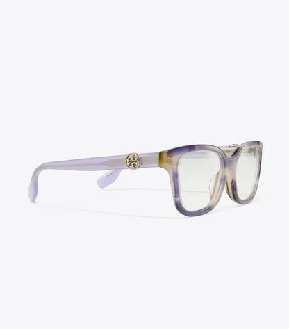Tory Burch Best Seller - Miller Square Eyeglasses - Purple Striated/Purple