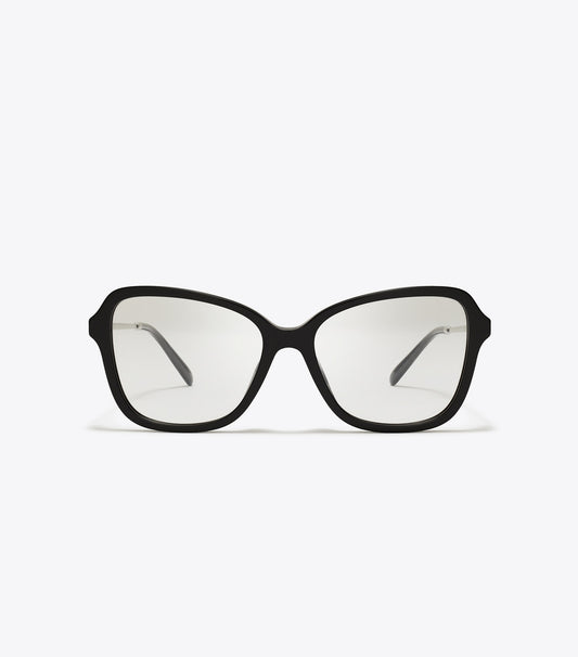 Tory Burch Best Price - Miller Oversized Butterfly Eyeglasses - Black/Silver