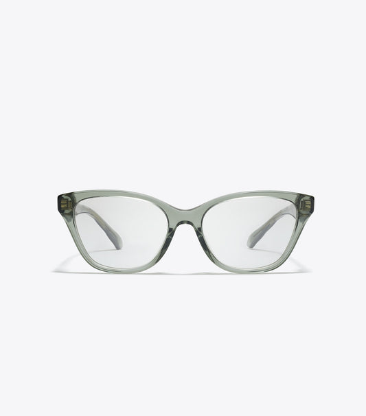 Tory Burch Everyday - Kira Cat-Eye Eyeglasses - Transparent Sage