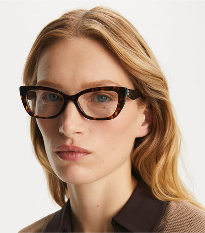 Tory Burch Deals - Kira Cat-Eye Eyeglasses - Dark Tortoise