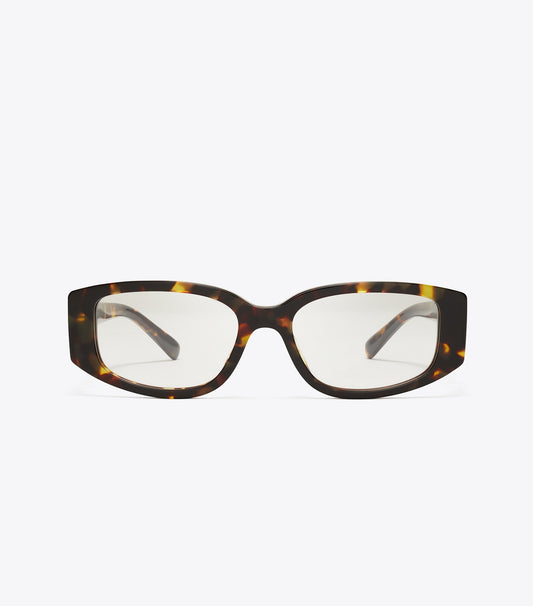 Tory Burch New - Pierced Rectangle Eyeglasses - Dark Tortoise