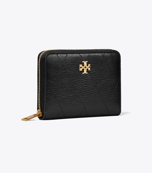 Tory Burch Popular - Small Charlie Quilted Zip-Around Wallet - Black
