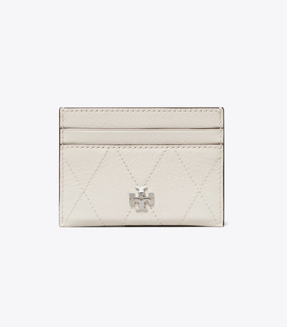 Tory Burch Great Value - Charlie Quilted Card Case - Light Cream