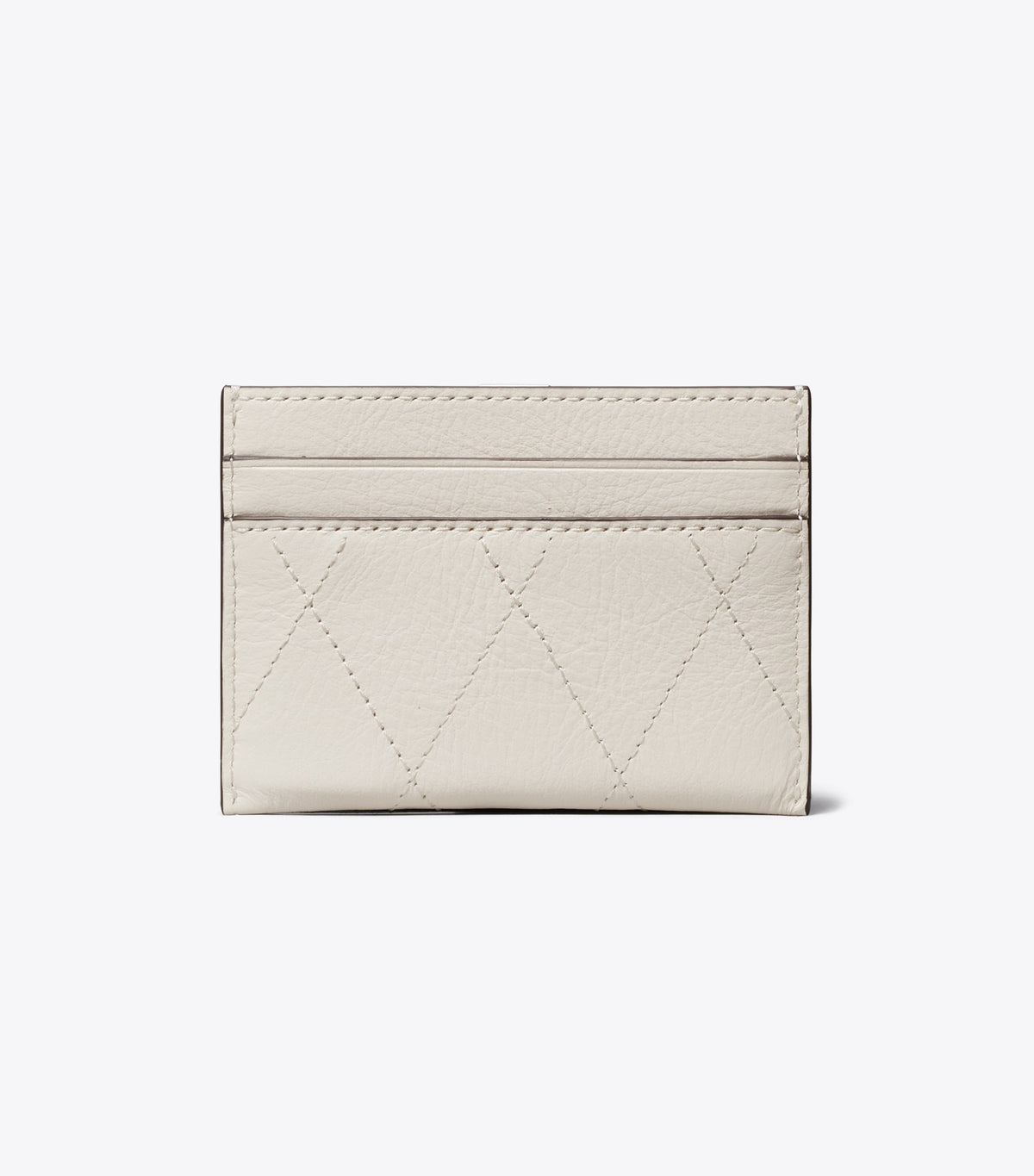 Tory Burch Great Value - Charlie Quilted Card Case - Light Cream