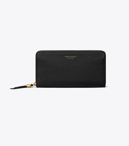 Tory Burch Great Value - Leather Zip Continental Wallet - Black