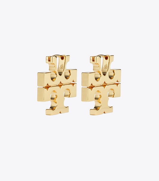 Tory Burch Premium - Icon Hoop Earrings - Tory Gold