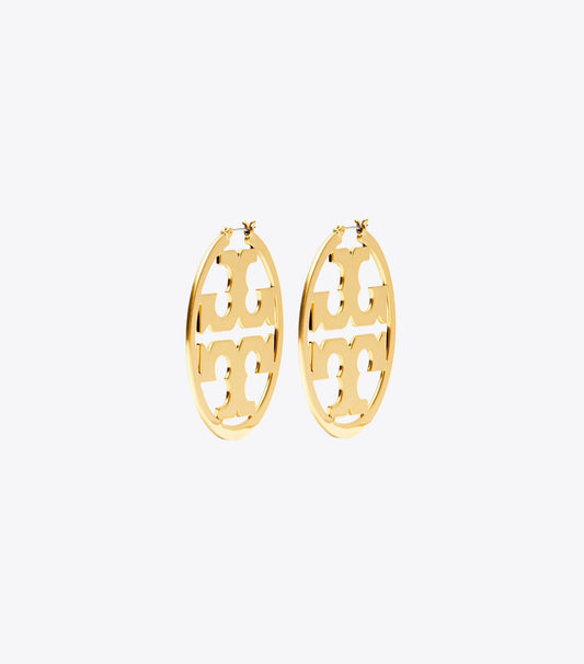 Tory Burch Classic - Icon Hoop Earrings - Tory Gold