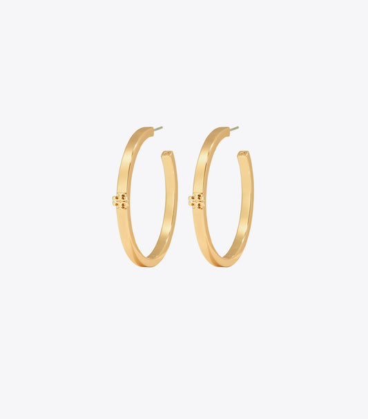 Tory Burch Great Value - Icon Hoop Earrings - Tory Gold
