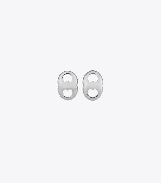 Tory Burch Discount - Gemini Stud Earrings - Light Silver