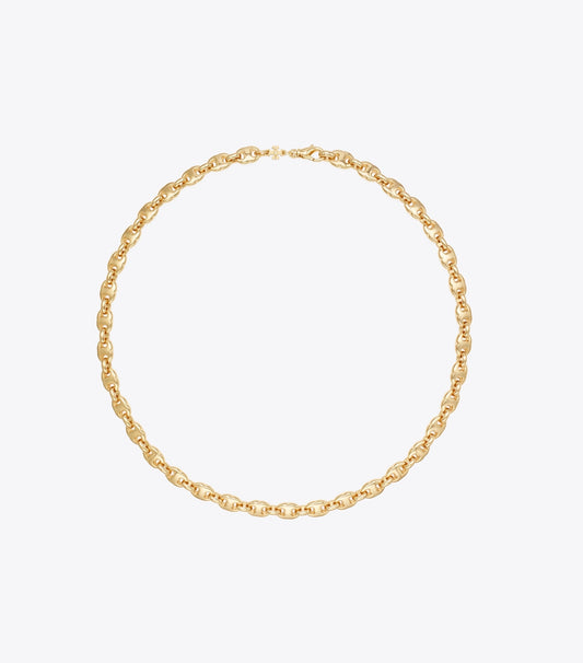 Tory Burch Great Value - Gemini Link Delicate Necklace - Light Brass