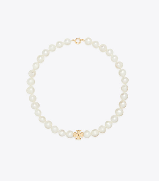 Tory Burch Premium - Moondance Pearl Necklace - Tory Gold / Cream