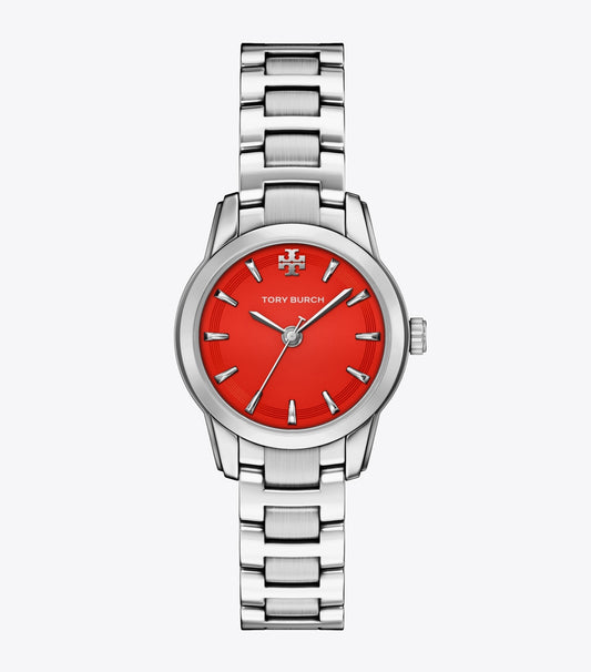 Tory Burch Essential - Small Miller Watch - Red/Silver