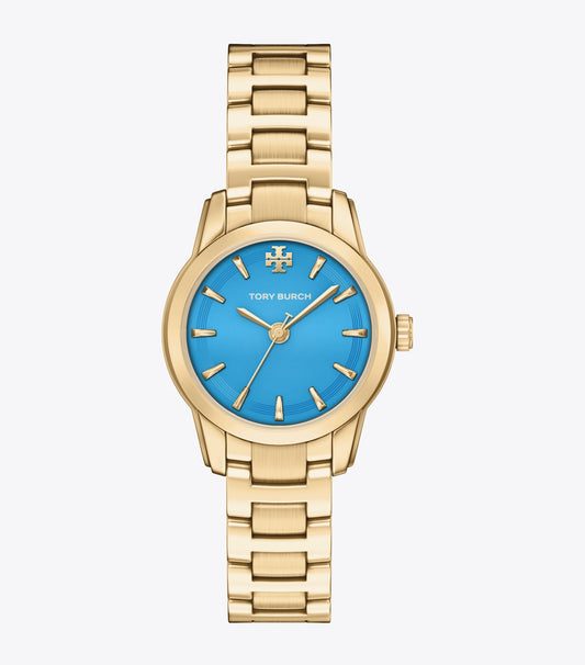 Tory Burch Quality - Small Miller Watch - Blue/Pale Gold