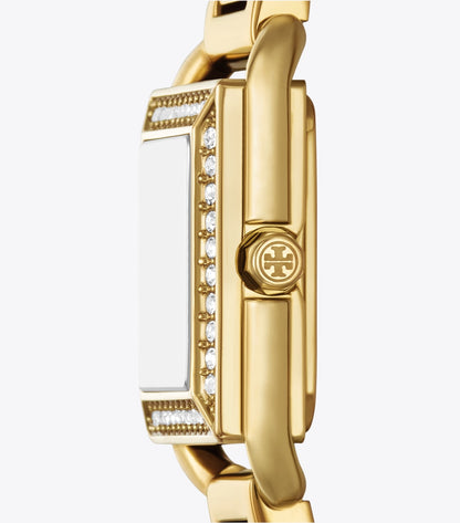 Tory Burch Deals - Small Kira Watch - Ivory/Stones/Gold