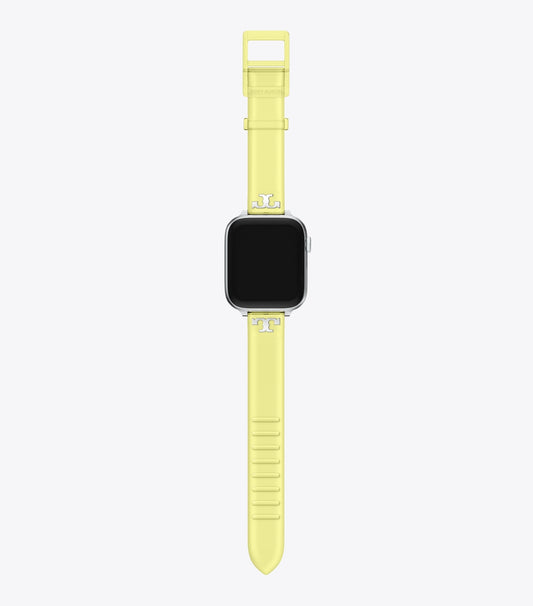Tory Burch Top Pick - Single T Jelly Band for Apple Watch® - Light Yellow