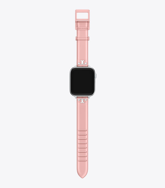 Tory Burch Best Price - Single T Jelly Band for Apple Watch® - Light Pink