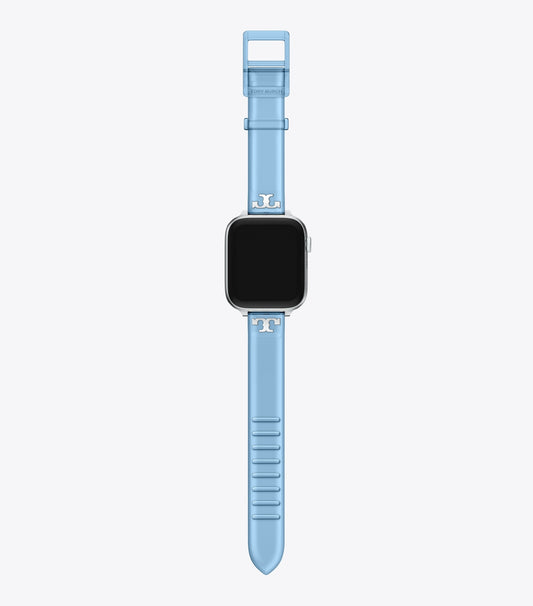 Tory Burch Exclusive - Single T Jelly Band for Apple Watch® - Light Blue
