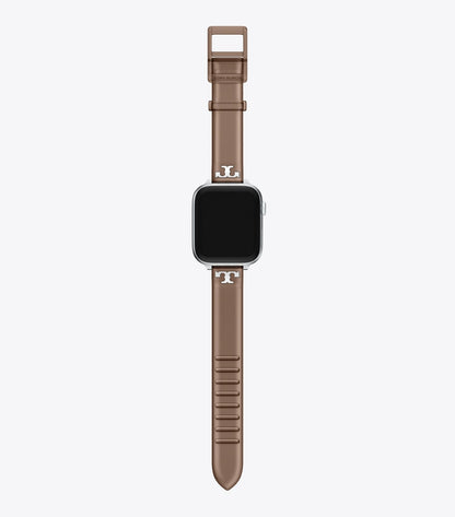 Tory Burch Classic - Single T Jelly Band for Apple Watch® - Light Brown