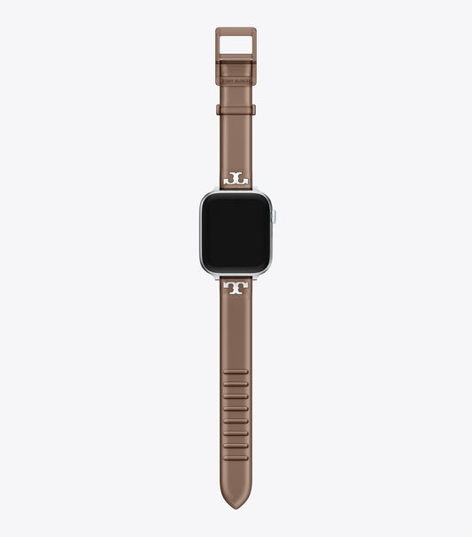 Tory Burch Classic - Single T Jelly Band for Apple Watch® - Light Brown