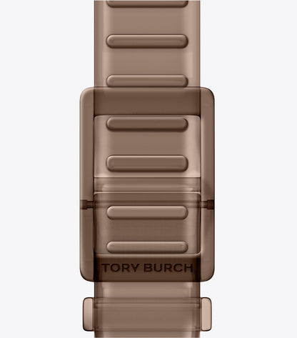 Tory Burch Classic - Single T Jelly Band for Apple Watch® - Light Brown