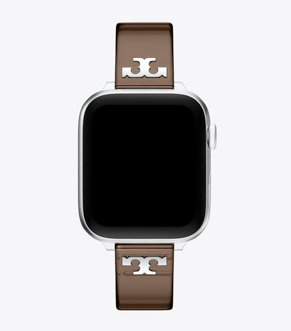 Tory Burch Classic - Single T Jelly Band for Apple Watch® - Light Brown