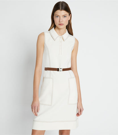 Tory Burch Signature - Pick Stitch Golf Dress - New Ivory