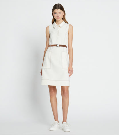 Tory Burch Signature - Pick Stitch Golf Dress - New Ivory
